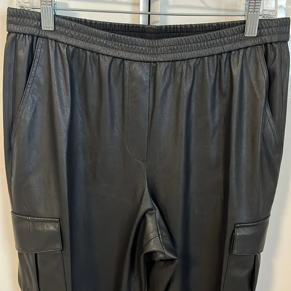 BCBGMAXAZRIA Faux Leather Carpenter Cargo Pants, Size M - Picture 7 of 16